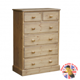 Cottage Pine 30" 2 Over 4 Drawer Chest
